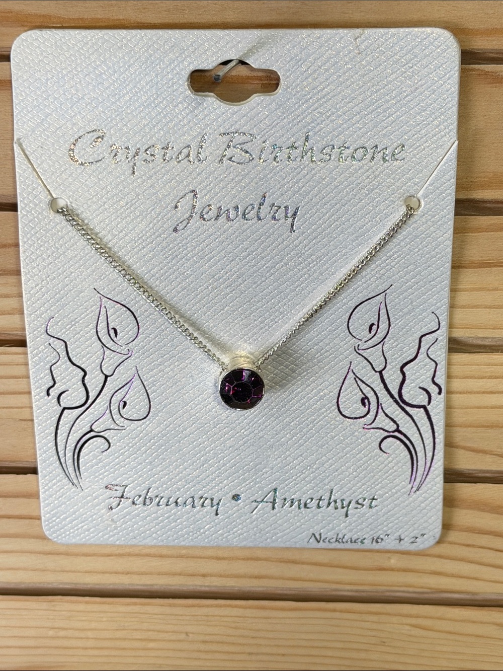 February Amethyst Pendant Necklace